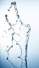 closeup of water splash on white