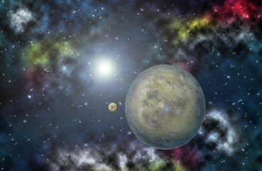 Obraz na płótnie Canvas Planets in the space