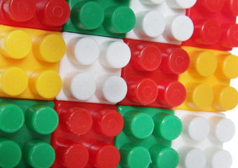 plastic building blocks background