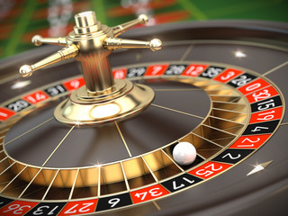 Naklejka premium Casino Roulette - 3d render
