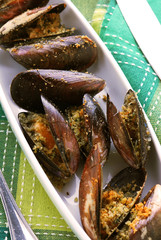 Mussels au gratin Małże au gratin Moules gratinée 贻贝焗 © Comugnero Silvana