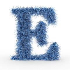 Texteffekt Haare blau E