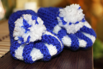 Трикотажные пинетки ручной работы