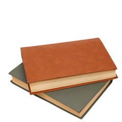 brown and gray old book isolated on white background (clipping p