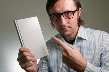 Nerd with a book