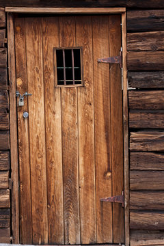 Old western jail door