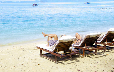 Couple on a tropical beach