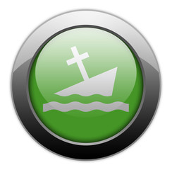 Green Metallic Orb Button 