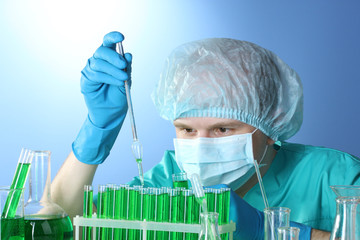 scientist working in chemistry laboratory.