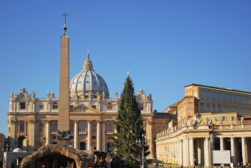 Obraz premium Saint Peter basilica and Pope Residence