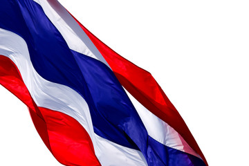 Streaming Thai  flag isolated on white background