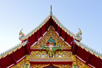 Fototapeta premium Art decoration on the roof of temple