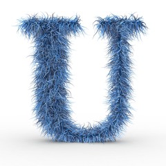 Texteffekt Haare blau U