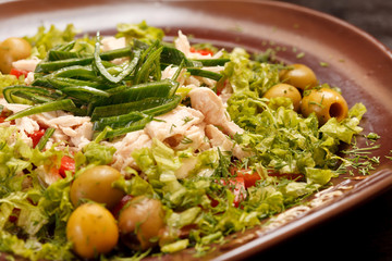 salad with chicken