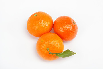 Tropical fruit on a white background.