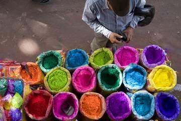 Photo sur Aluminium Inde bright Indian colors , Jaipur, Rajasthan , India