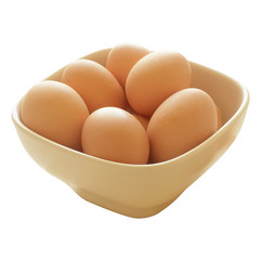 Bowl of fresh eggs
