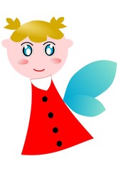 Cute little angel girl