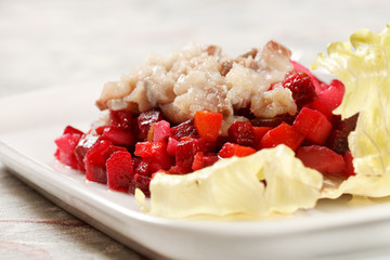 Russian beetroot salad