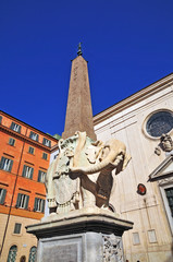 Roma, elefantino del Bernini e piazza della Minerva