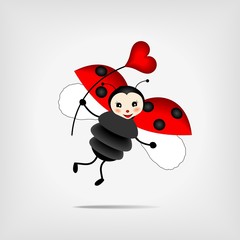 ladybug with heart