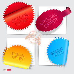 Vector stickers and bookmarks 