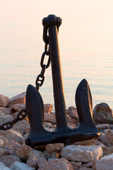 Eiserner Anker in der Abendsonne