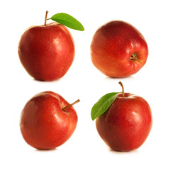 Four red apples