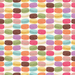 Macarons seamless pattern