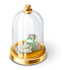 Dollars under the glass dome © Kit8 d.o.o.