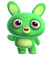 cute green bunny