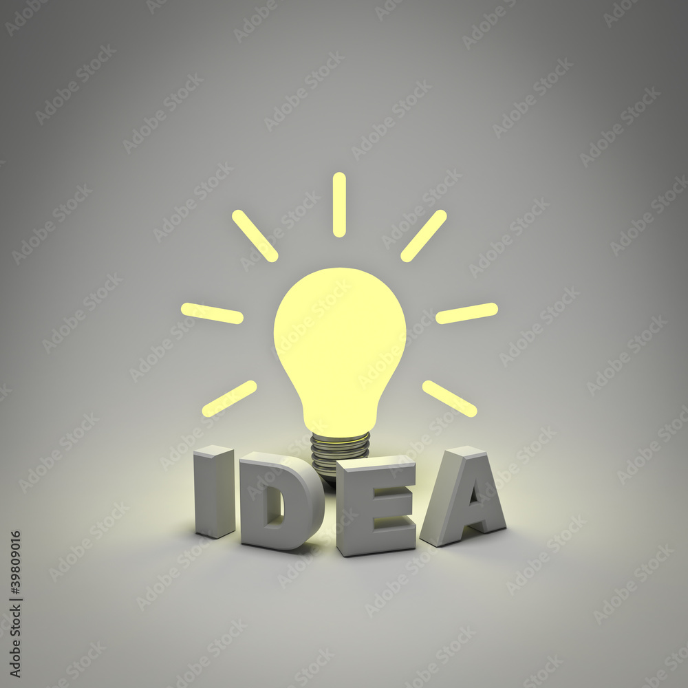 Poster idea lightbulb concept