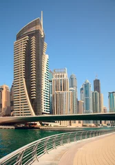 Gordijnen Dubai Marina skyscrapers © marrfa