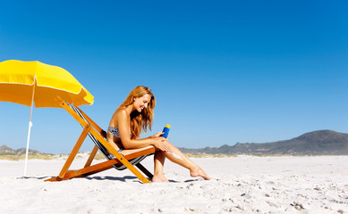 sunblock woman