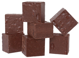 Cubes of chocolate