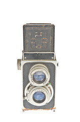 old camera with two lenses