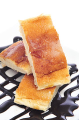 coca amb sucre, typical catalan cake