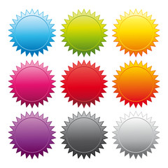 Promotional stickers. Colorful collection.