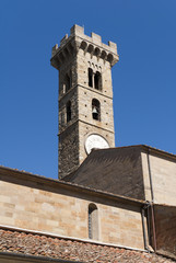 Fototapeta na wymiar Wieża kościoła w Fiesole w pobliżu Florencja Włochy