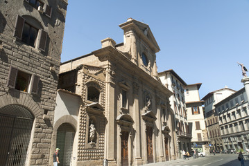 Fototapeta na wymiar Santa Trinita Kościół w Florencja Włochy
