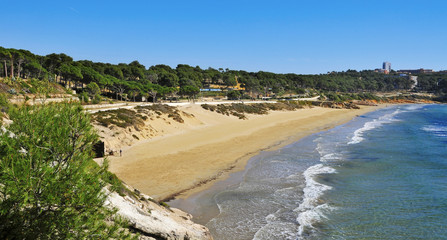Platja Llarga beach, in Salou, Spain