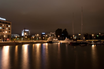 Tallin  port at night