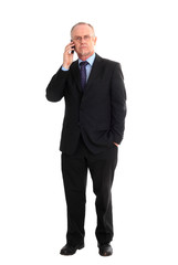 Mature business guy on the cell phone