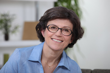 Portrait of a middle-aged smiling woman