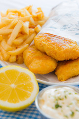 Fish and chips meal