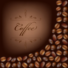 brown background (EPS 8) coffee bearns