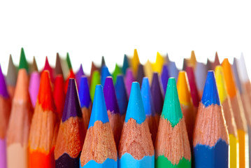 Fototapeta premium pencils over white background