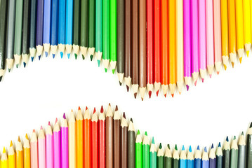 Colorful pencil texture background.