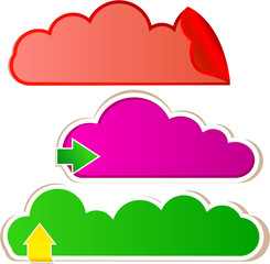 Colorful stickers for speech