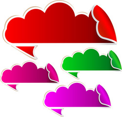 Colorful bubble for speech